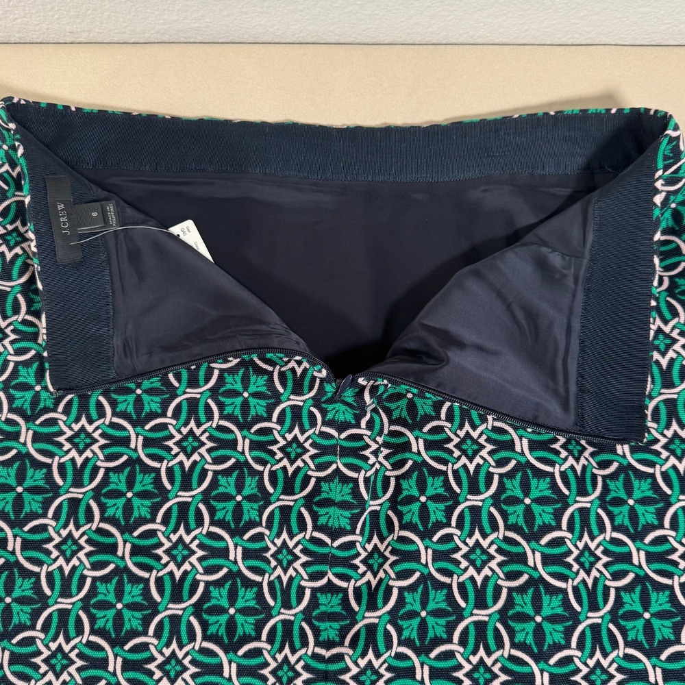 J. Crew Lattice Medallion Celtic Link High Waist Pencil Skirt Size 6 NWT Classic - Picture 8 of 11